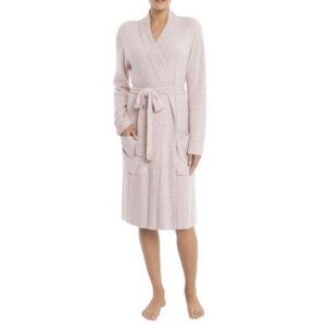 Barefoot Dreams CozyChic® Lite Rib-Knit Robe Faded Rose Pearl, Small/Medium